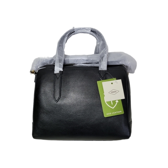 Fossil Black Eco Leather Sydney Satchel - Picture 6 of 7
